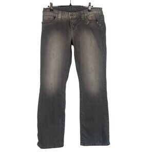 Guess 1981 Gray Jeans w/ Vintage Wash Button Fly Daredevil Womans Junior 29 Y2K